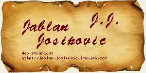 Jablan Josipović vizit kartica